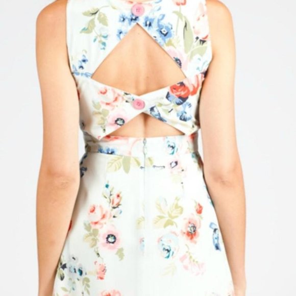 Ellelauri Chole Women's Dress Light Yellow Floral - Picture 2 of 8